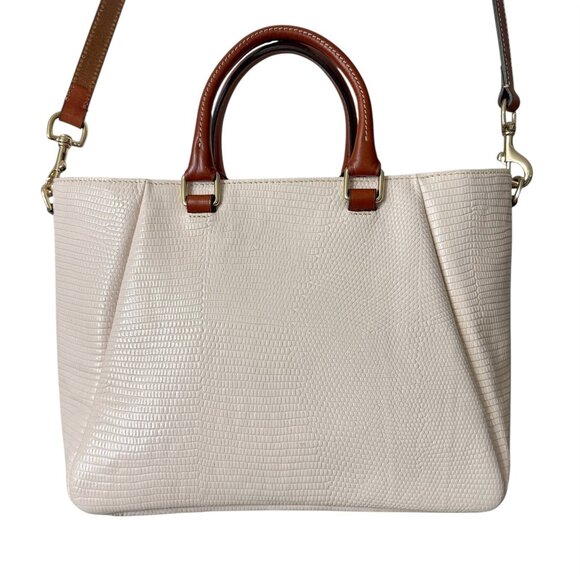 Dooney & Bourke Bag Purse Tote & DB Bone Blush Lizard Top Handle Crossbody - Picture 6 of 13